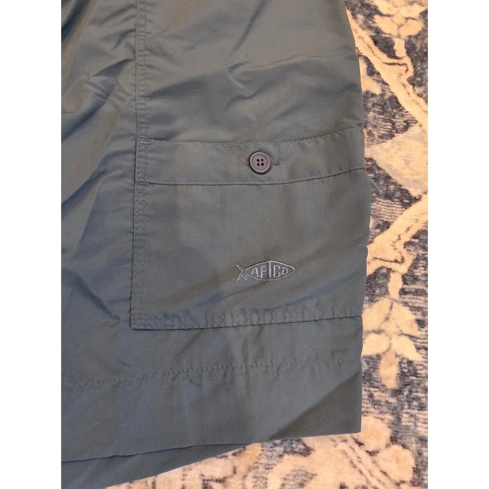 AFTCO Men's Size 44 The Original Fishing Shorts in Blue Pockets Boating